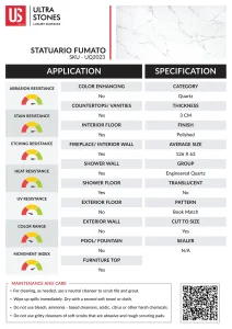 STATUARIO FUMATO- Data Sheet