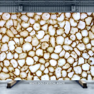 White Gold Crystal Agate Precious Stone