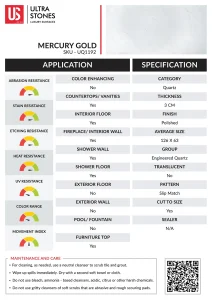 MERCURY GOLD- Data Sheet