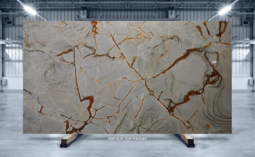 Deep blue quartzite slab