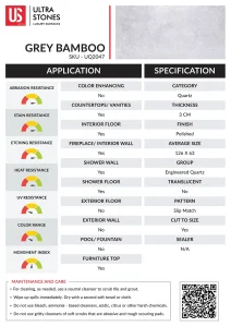 Grey Bamboo Quartz- Data Sheet