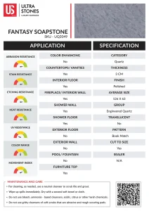 Fantasy Soapstone - Data Sheet